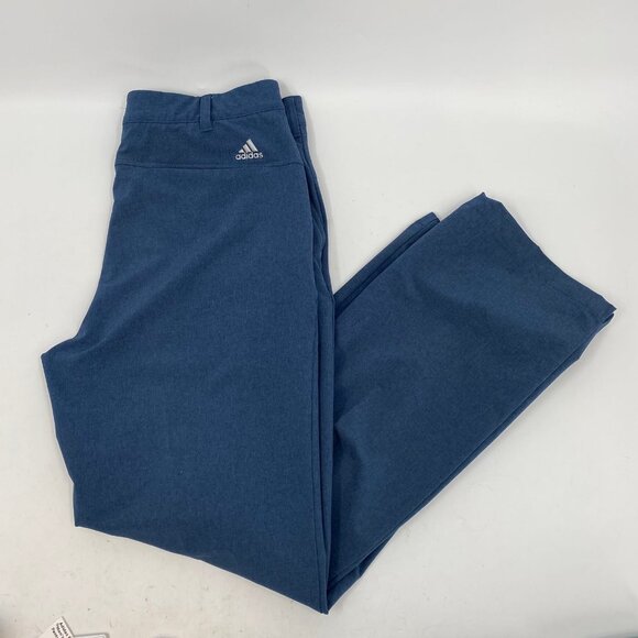 adidas Blue Athletic Straight Fit Chinos | Size 35 Regular - Picture 2 of 4